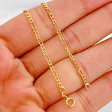 Figaro Bracelet 0.75g / 7 1/2 in / 1.75mm Yellow Gold 18K