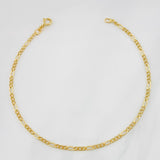 Figaro Bracelet 0.75g / 7 1/2 in / 1.75mm Yellow Gold 18K