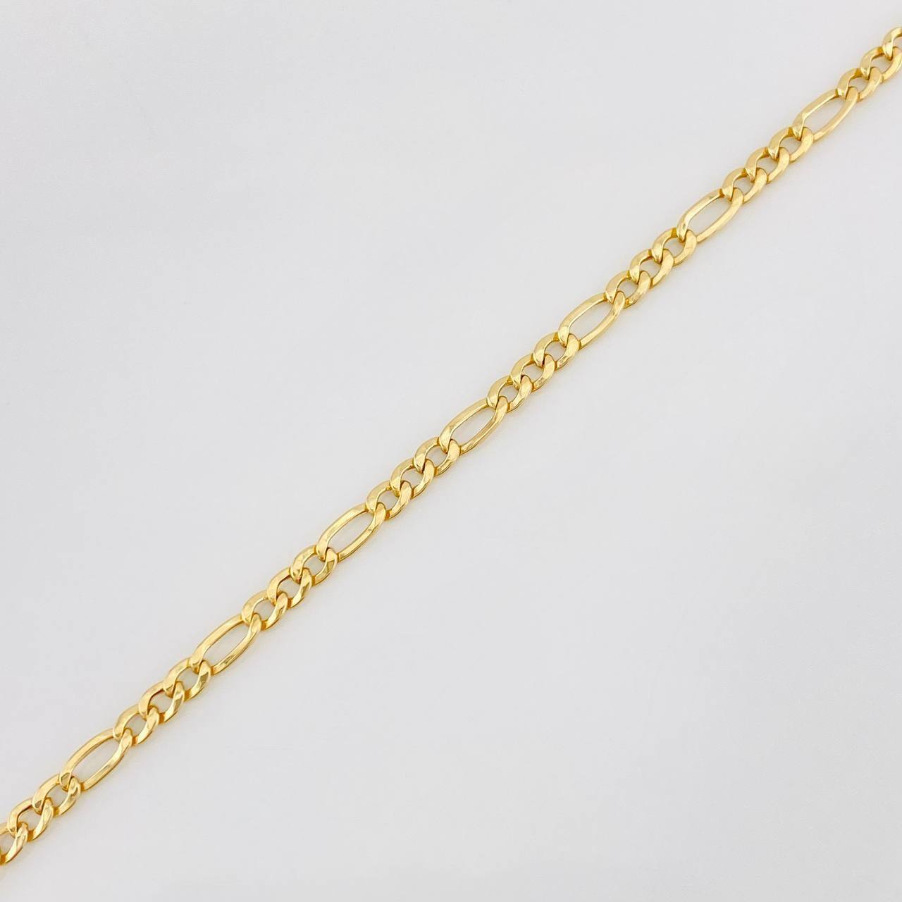 Figaro Bracelet 0.9g / 7 in / 2.4mm Yellow Gold 18K
