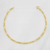 Figaro Bracelet 0.9g / 7 in / 2.4mm Yellow Gold 18K