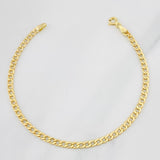 Cuban Links Bracelet 1.55g / 7 1/2 in / 3.28mm Yellow Gold 18K