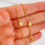 Rolo Figures Anklet 3.05g / 9 1/2 in / 1.78mm Yellow Gold 18K