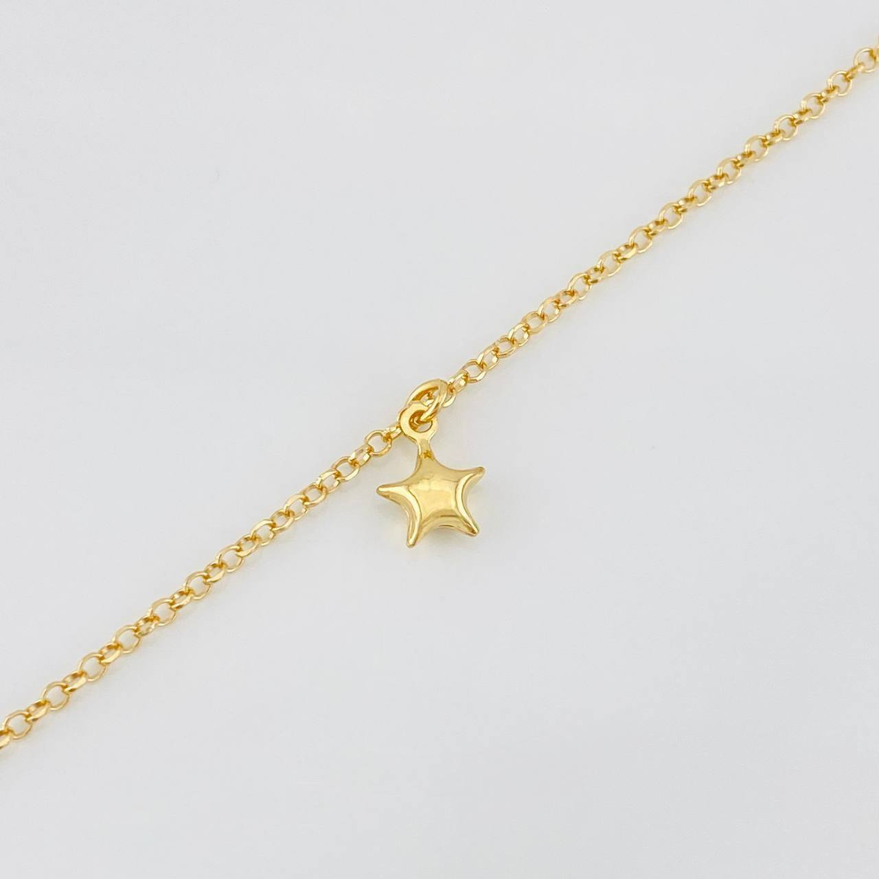Rolo Figures Anklet 3.05g / 9 1/2 in / 1.78mm Yellow Gold 18K