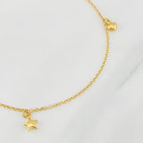 Rolo Figures Anklet 3.05g / 9 1/2 in / 1.78mm Yellow Gold 18K