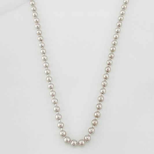 Military Chain 21.55g / 28 in / 3mm 18K White Gold
