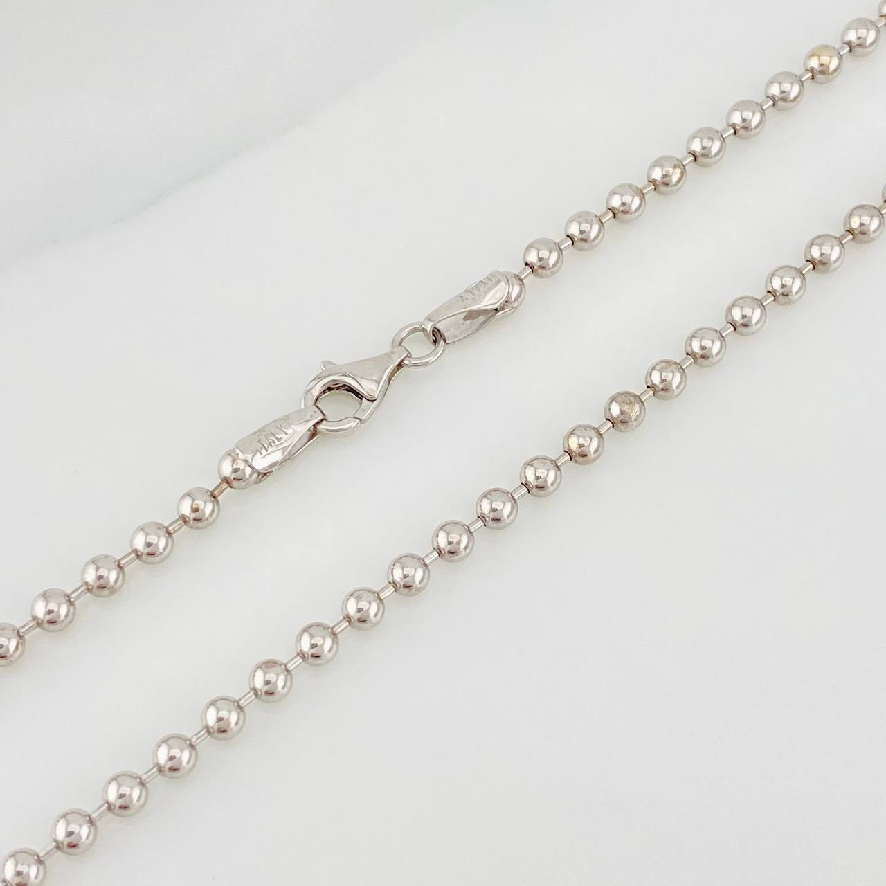 Military Chain 21.55g / 28 in / 3mm 18K White Gold