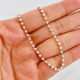 Military Chain 21.55g / 28 in / 3mm 18K White Gold