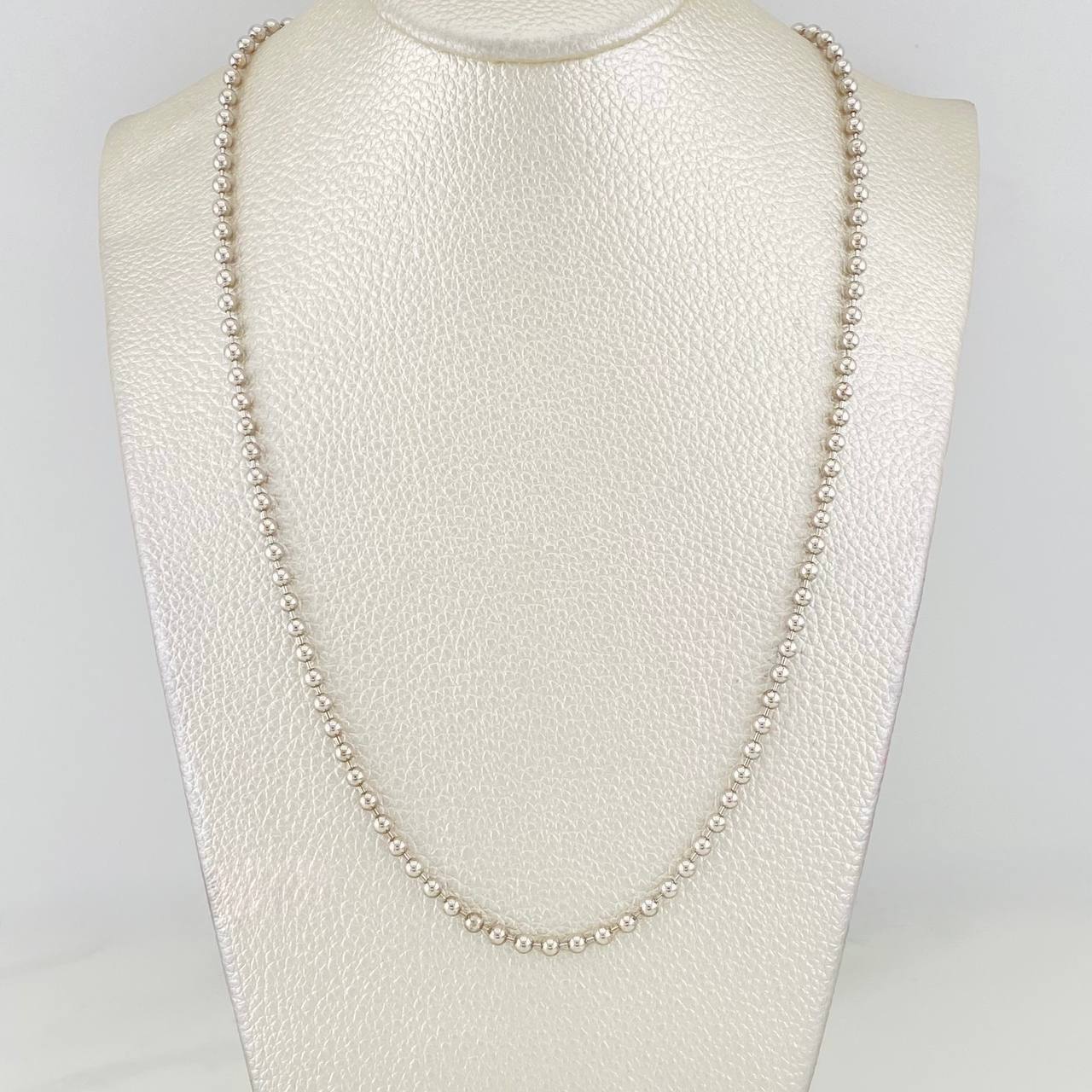 Military Chain 21.55g / 28 in / 3mm 18K White Gold