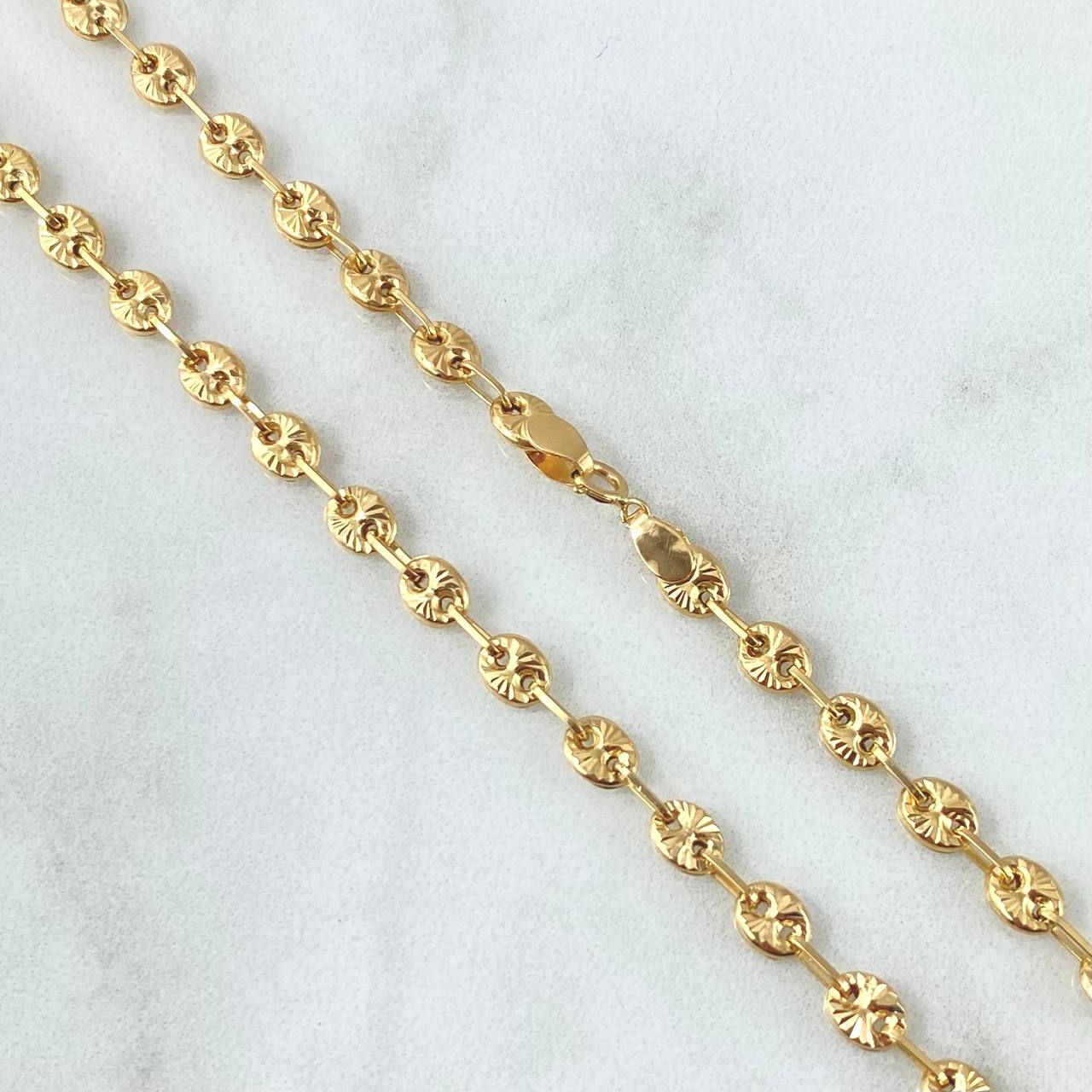 Cadena GC 8.6gr / 50cm / 4.1mm Diamantada Oro Amarillo 18K