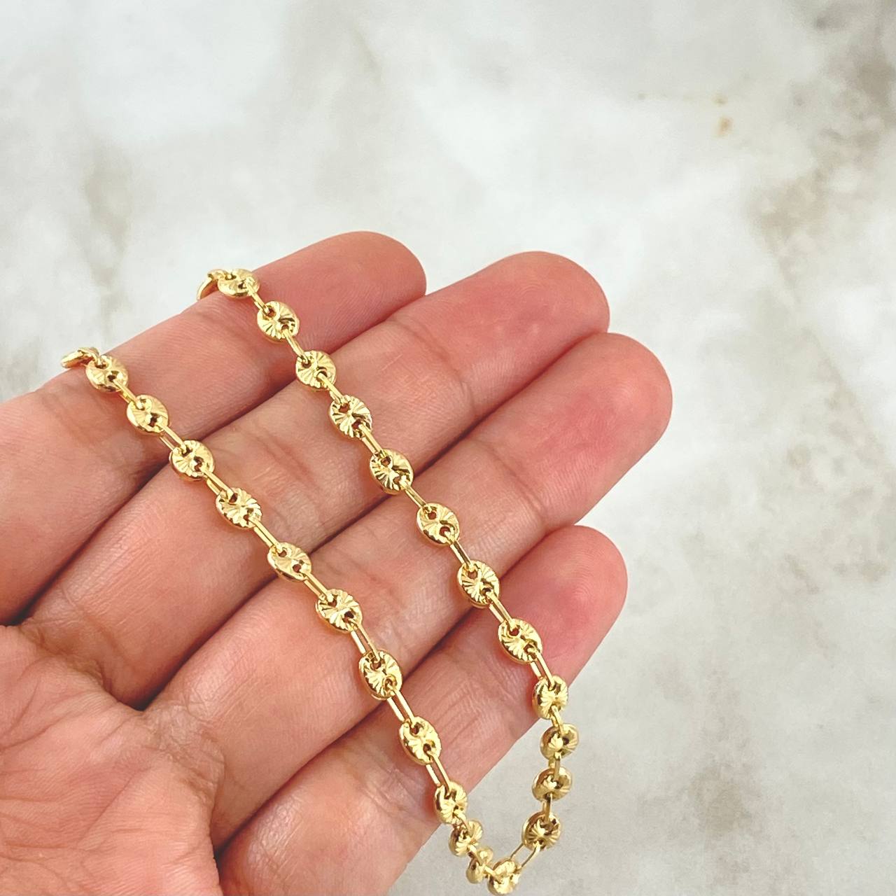 Cadena GC 8.6gr / 50cm / 4.1mm Diamantada Oro Amarillo 18K