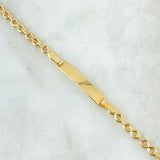 Bracelet Baby Rectangular Plate Infinity 1.9gr / 13.5cm / 3mm Smooth 18K Yellow Gold