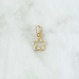 Pendant Flower 0.3gr / 1.5cm / Smooth Polished 18K Yellow Gold *