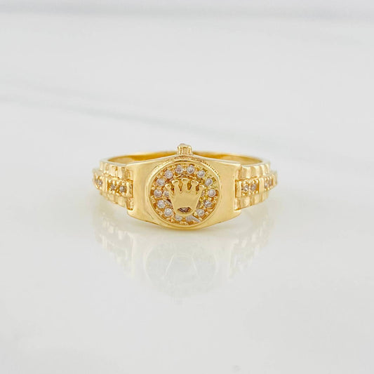 Crown Ring 4.2g / Size 8 3/4 Three Golds 18K