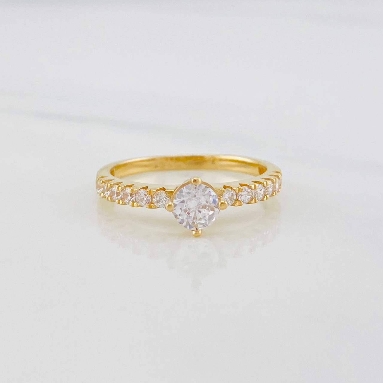 Solitaire Ring churumbela 2.15g / T6 1/2 Yellow Gold 18K