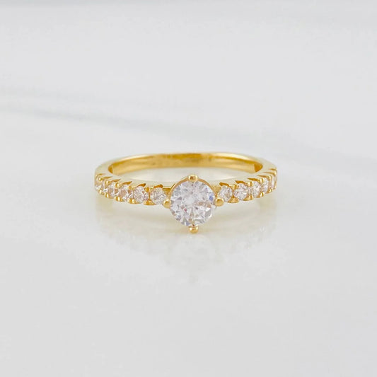 Anillo Solitario Churumbela 2.2g / T7 Oro Amarillo 18K