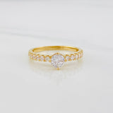 Solitaire Ring churumbela 2.15g / T6 1/2 Yellow Gold 18K