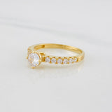 Solitaire Ring churumbela 2.15g / T6 1/2 Yellow Gold 18K