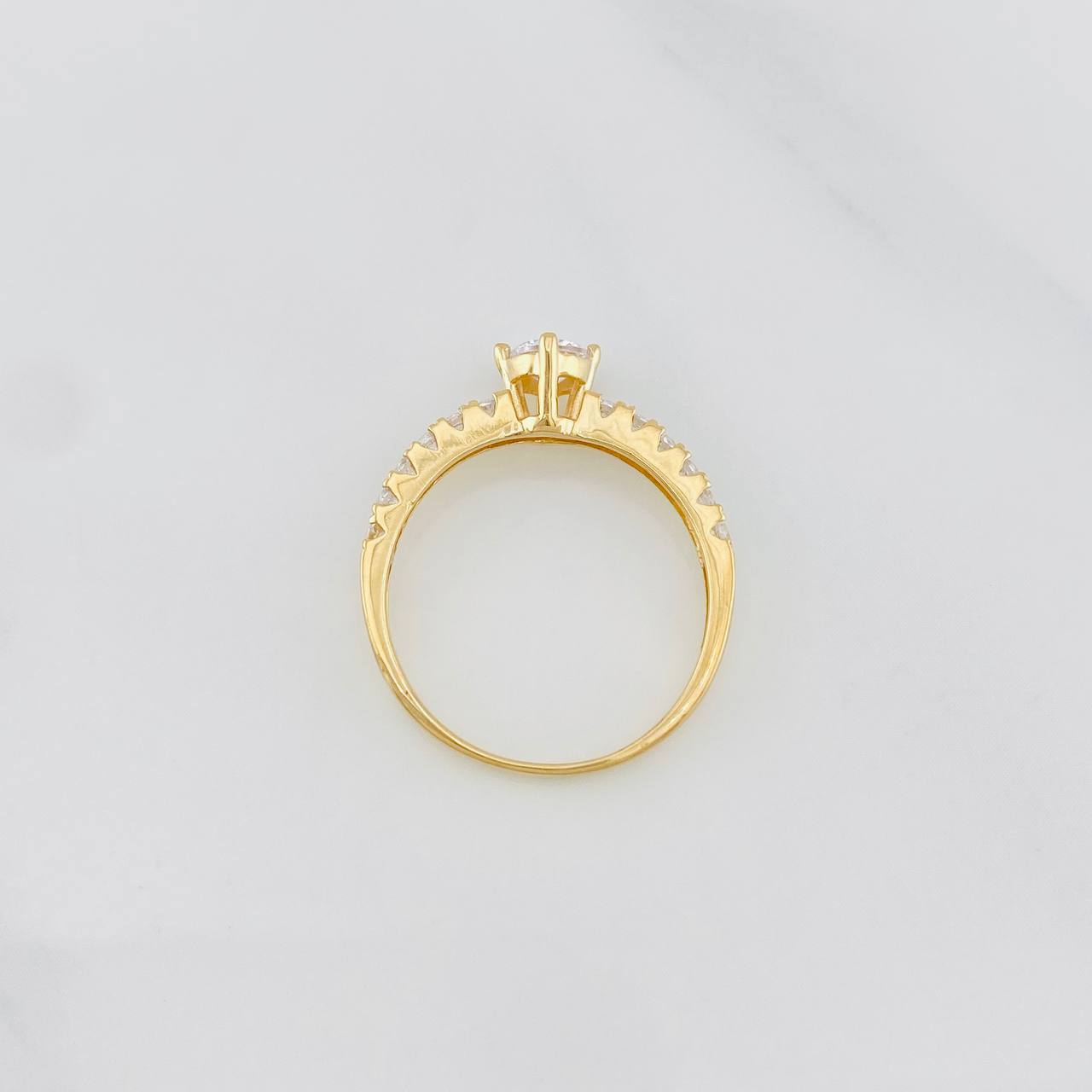 Solitaire Ring churumbela 2.15g / T6 1/2 Yellow Gold 18K