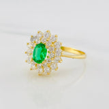 Flower Halo Ring 3g / T9 Yellow Gold 18K