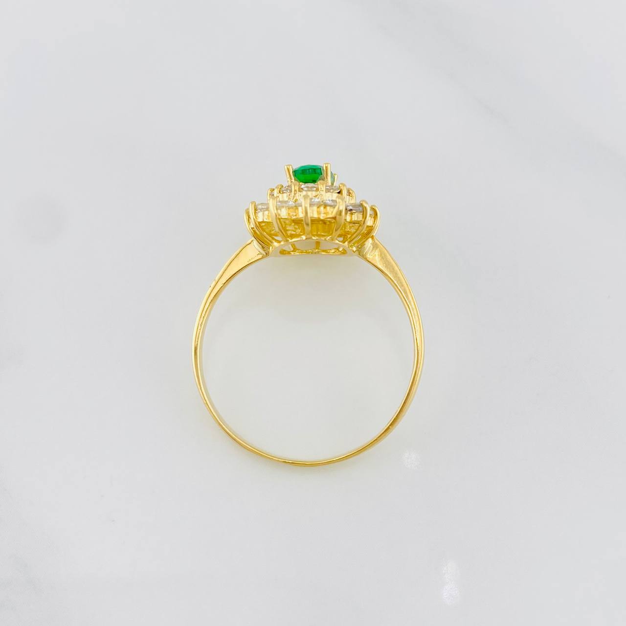 Flower Halo Ring 3g / T9 Yellow Gold 18K