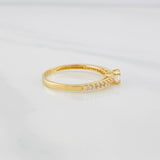 Anillo Solitario puente 1.85g / T7 Oro Amarillo 18K