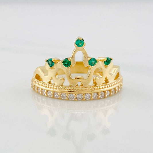Crown Ring 5.15g / Size 6 1/4 Yellow Gold 18K
