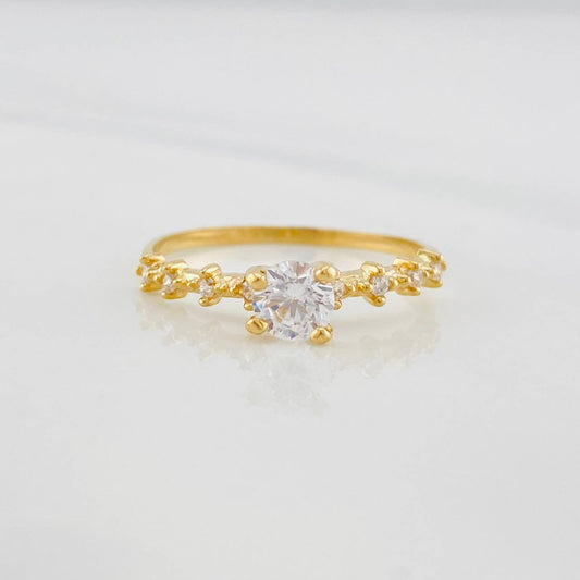 Anillo Solitario churumbela 1.45g / T6 1/2 Oro Amarillo 18K