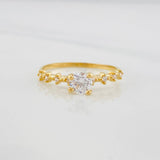 Solitaire churumbela ring 1.45g / T6 1/2 Yellow Gold 18K