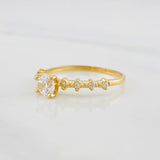 Solitaire churumbela ring 1.45g / T6 1/2 Yellow Gold 18K