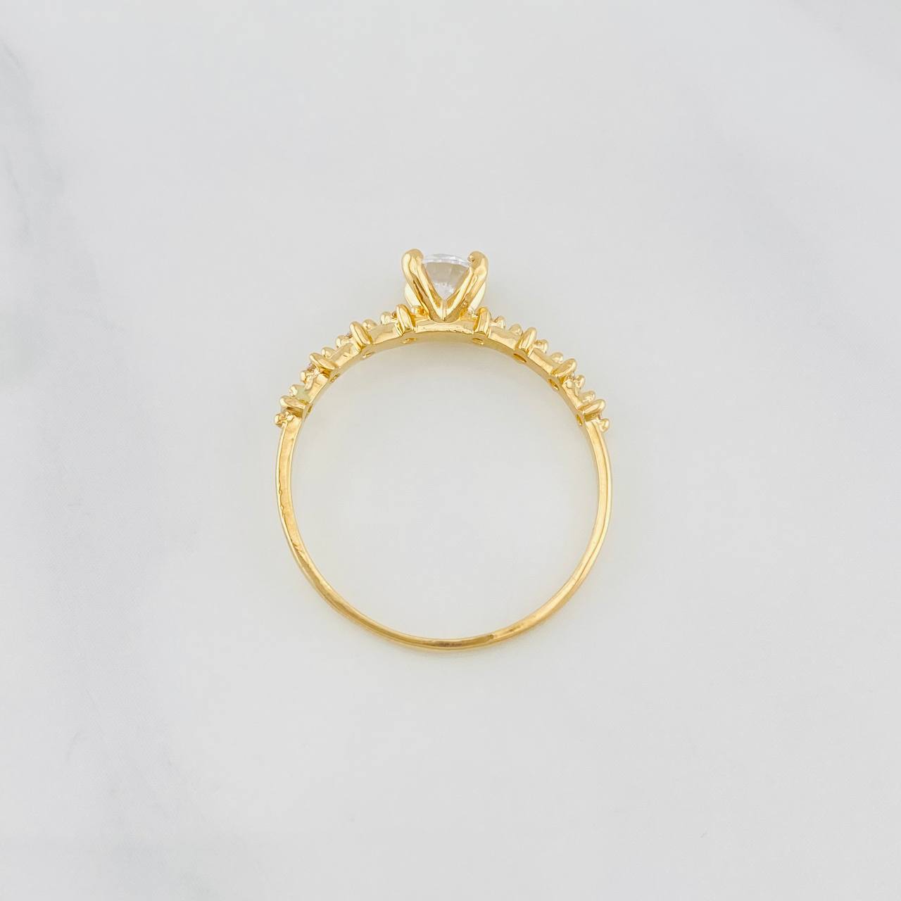 Solitaire churumbela ring 1.45g / T6 1/2 Yellow Gold 18K