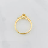 Anillo Solitario puente 2.5g / T6 3/4 Oro Amarillo 18K