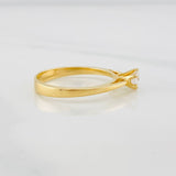 Anillo Solitario puente 2.5g / T6 3/4 Oro Amarillo 18K