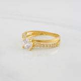Anillo Solitario lineas 1.85g / T6 1/4 Oro Amarillo 18K