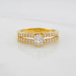 Anillo Solitario Lineas  3.35g / T6 Oro Amarillo 18K