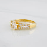 Anillo Solitario Lineas  3.35g / T6 Oro Amarillo 18K