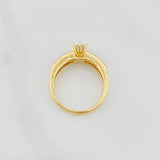 Anillo Solitario Lineas  3.35g / T6 Oro Amarillo 18K