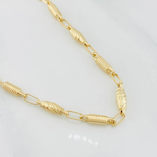 Cadena Barril 11.6g / 24 in / 4.23mm Oro Amarillo 18K