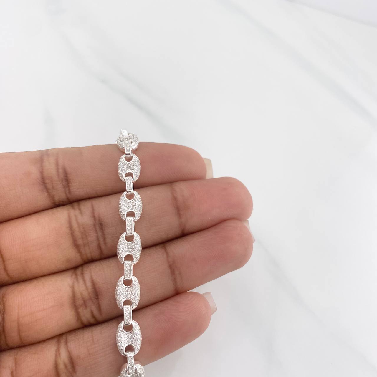 Diamond Cut Gc Bracelet 12.3g / 7 in / 6.2mm Silver 925