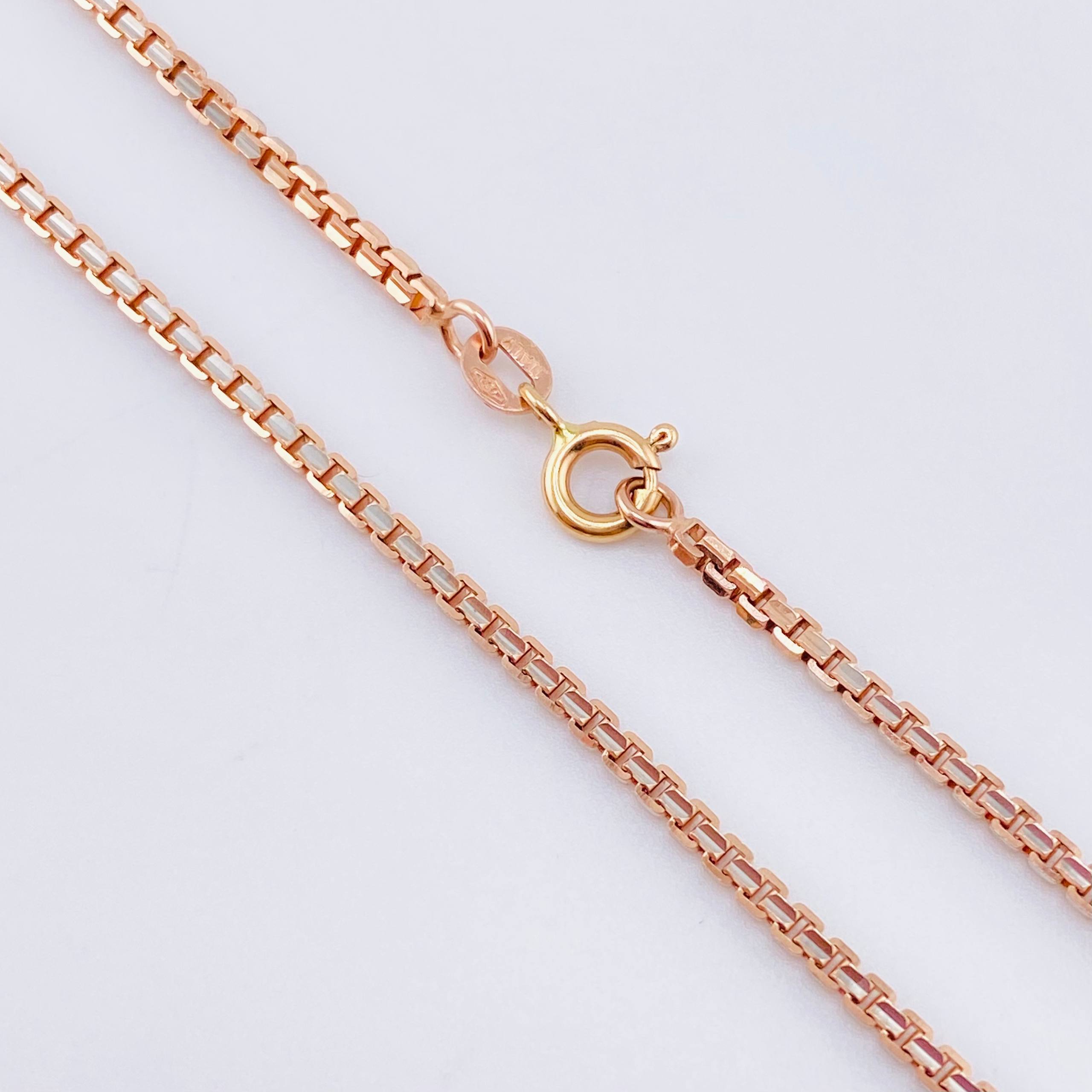 Cadena Veneciana Redonda 20gr / 27 1/2 in / 2.2mm Dos Oros Blanco Rosa +3 18K