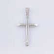 Dije Cruz Puntas Planas 1.65gr / 1 3/4 in / Oro Blanco 18K *