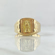 Anillo Virgen Guadalupe Correa 3.5gr / T11 / Texturizado Oro Amarillo 18K