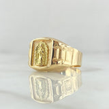 Anillo Virgen Guadalupe Correa 3.5gr / T11 / Texturizado Oro Amarillo 18K
