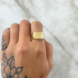 Anillo Virgen Guadalupe Correa 3.5gr / T11 / Texturizado Oro Amarillo 18K