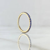 Anillo Churumbela Petit 1.5gr / T6 1/2 / Circones Azules Oro Amarillo 18K ©