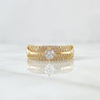 Anillo Solitario Infinito Interno 5.5gr / T6 1/2 / Circones Blancos Oro Amarillo 18K