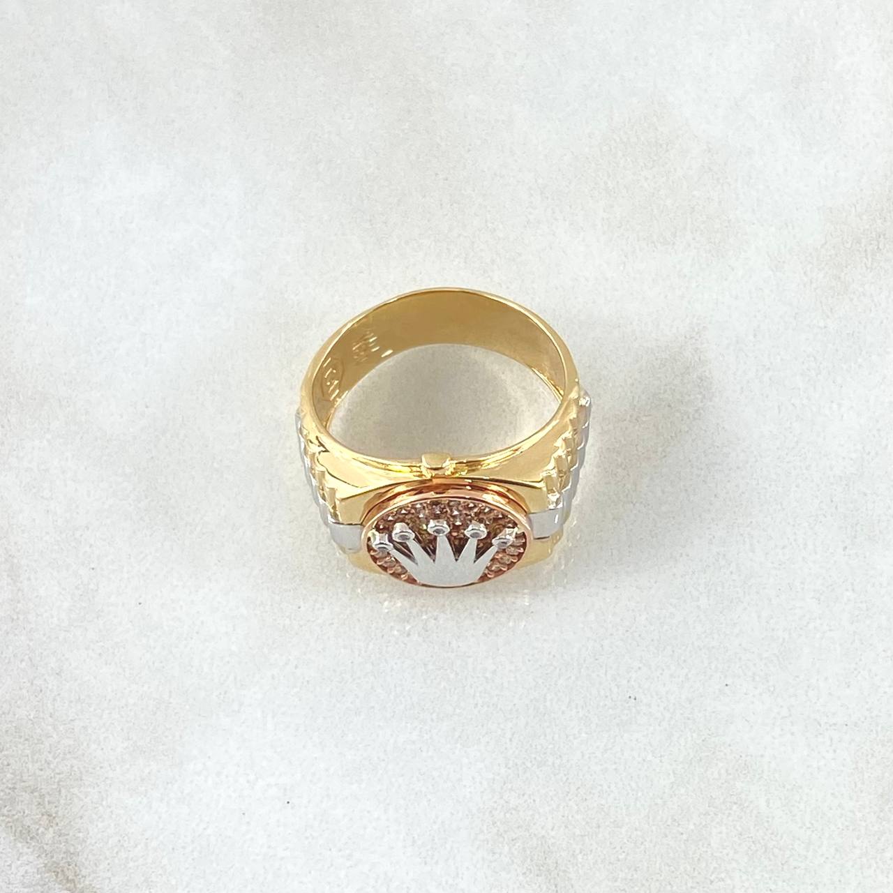 Crown Strap Ring 6.9gr / Size 9 1/2 / Three 18K Golds ©