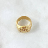 Ring Strap Crown RX 6.6gr / T6 3/4 / White Zircons 18K Yellow Gold ©