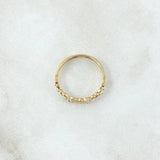 Anillo Corazones Intercalados 1gr / T4 3/4 / Circones Blancos Oro Amarillo 18K *