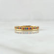 Partial Line Churumbela Ring 1.7gr / T5 1/4 / Multicolor Zircons 18K Yellow Gold *