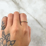 Partial Line Churumbela Ring 1.7gr / T5 1/4 / Multicolor Zircons 18K Yellow Gold *